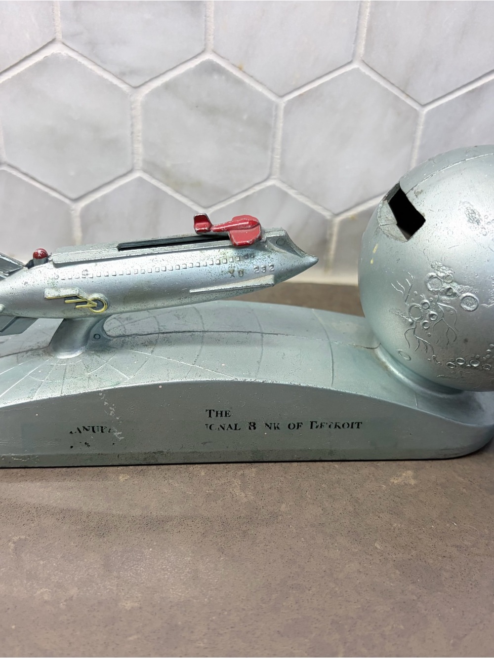 vintage 1953 Strato Bank CU232 diecast mechanical bank